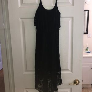 Black Lace high low dress
